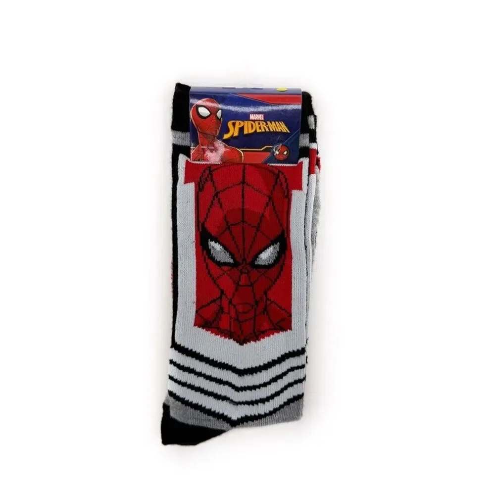 Marvel Spider-Man Spiderman Crew Socks Mens Womens Disney Avengers Gift 2 Pairs